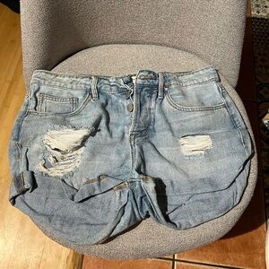 Bullhead Denim Super Cute Light Blue Denim Jean Shorts Size 26 Waist